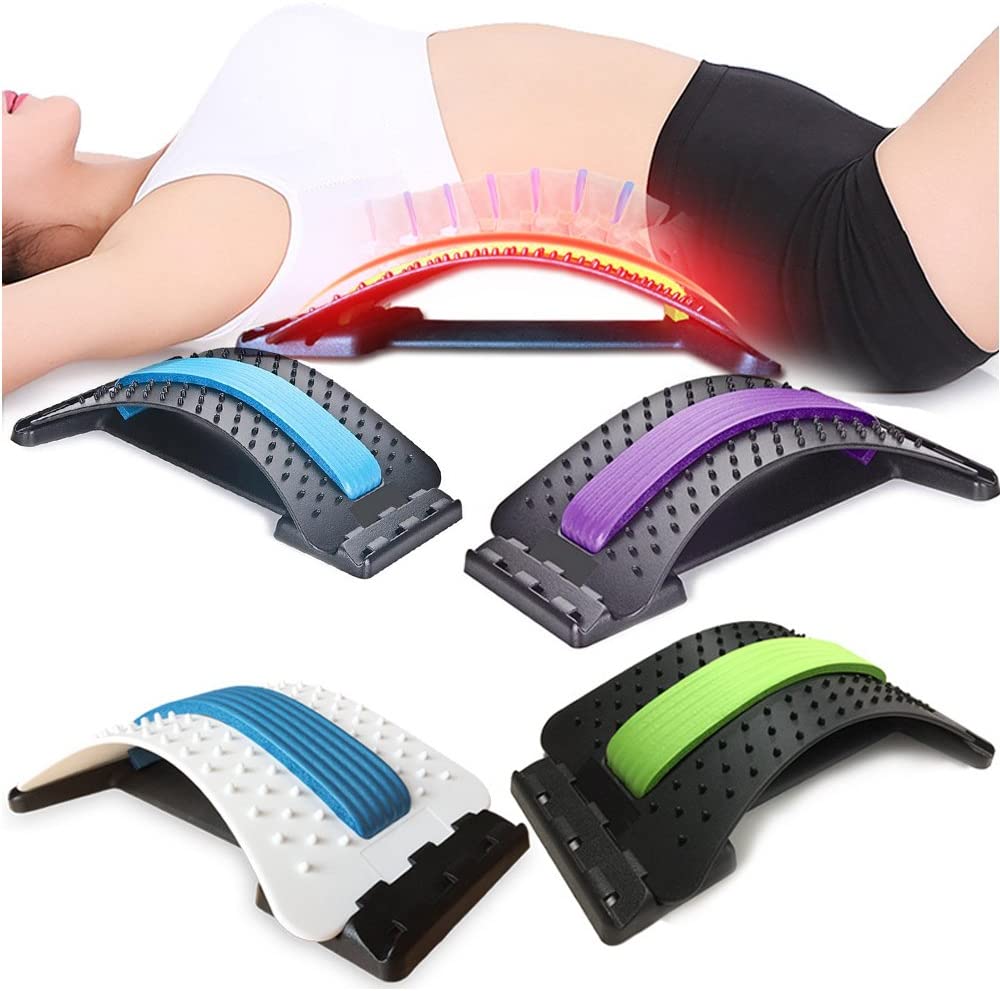 Magic Back Stretcher Lower Lumbar Massage Support Spine Pain Relief Back Massager