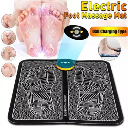 Rechargeable Portable EMS Electric Foot Massage Pad Feet Simulator