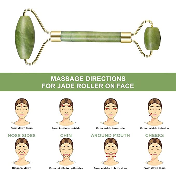 Jade Stone Face Roller, Eye Treatment Roller Reduce Wrinkles