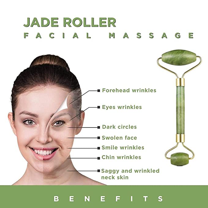 Jade Stone Face Roller, Eye Treatment Roller Reduce Wrinkles