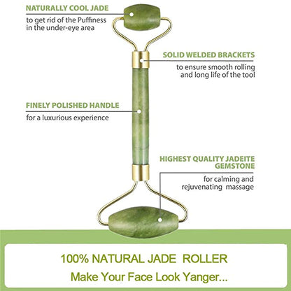 Jade Stone Face Roller, Eye Treatment Roller Reduce Wrinkles