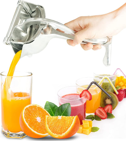 Manual Fruit Juicer, Portable StainlessSteel Lemon Orange Fruit Squeezer